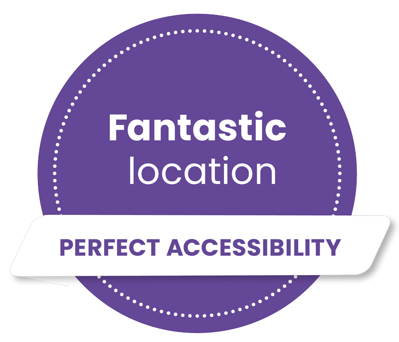 fantastic location, perfect accessibility
