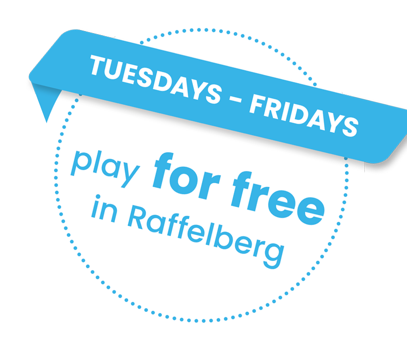 tuesdays - fridays play for free in Raffelberg